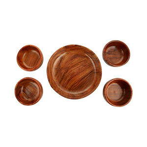 ชุดชามสำหรับเสิร์ฟอาหารทำจากไม้มะม่วงแข็งชุดชามสำหรับเสิร์ฟสลัดทำด้วยมือทำด้วยมือทำจากไม้ - Product Image 3