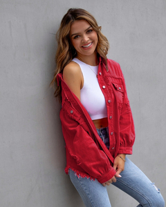 Chaqueta de Mezclilla Casual para Mujer, al por Mayor, Transpirable, Elegante, de Algodón, Diseño Personalizado, Talla Grande, Invierno, Tejida, de Alta Calidad - Product Image 5