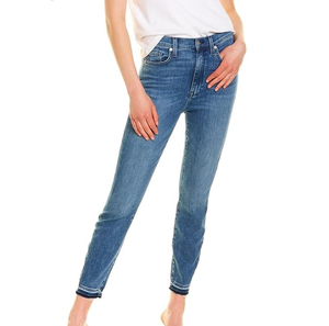Jeans en denim coupe droite pour homme, bleu vintage, respirant, hiver-printemps, 100% coton, streetwear hip-hop - Product Image 2