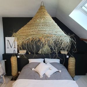 Abat-jour suspendu en jonc de mer fait main du Vietnam pour la décoration intérieure et les cafés par King Craft Viet - Product Image 4