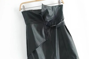 Wholesale Custom Logo <b>Women</b> Leather Skirt Shorts OEM Service Breathable Leather Shorts Casual Fit Leather Skirt Shorts <b>For</b> <b>Women</b> - Product Image 3