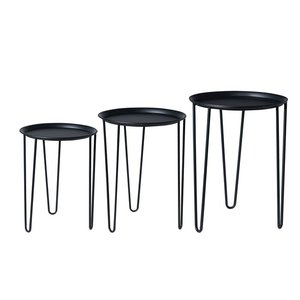 Luxury Modern Extendable Metal Nesting <b>Tables</b> Set with Elegant Powder Coated Finish for Premium Interior Solutions - Product Image 1