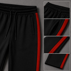 Survêtement sportif pour homme à manches longues, col roulé, en polyester et coton respirant, coupe classique, avec poches latérales et fermeture éclair - Product Image 6