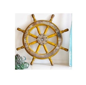 Wooden <b>Ship</b> <b>Wheel</b> Marine Horizon Wall Companion Created to Enhance Ocean Inspired Interiors with Enduring Coastal Appeal - Product Image 6