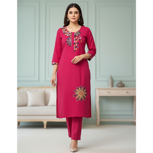 Ensemble de 2 pièces en coton naturel, vêtements traditionnels indiens, vêtements de fête pour femmes, taille M à 3XL - Product Image 4