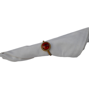 Decor <b>Red</b> Colored Crystal <b>Bracelet</b> Design Napkin Holder With Industrial Quality Aluminium Metal Design Napkin Ring - Product Image 1