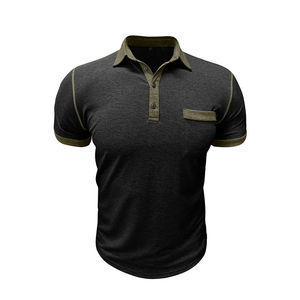 Polo pour homme tendance en coton respirant à manches courtes avec motif imprimé – Nouvelle collection été en promotion - Product Image 1