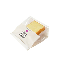 Sachet d'emballage alimentaire transparent imprimé sur mesure, directement de l'usine, avec fenêtre, fermeture éclair coulissante et pochette autoportante pour pain, toasts, produits de boulangerie et sandwichs