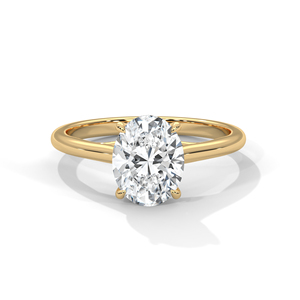 Anillo de Diamantes Cultivados en Laboratorio de Oro de 14K, Anillo de Compromiso de Oro Sólido de 18K para Mujer, Estilo Clásico, Certificado IGI, Anillo de Compromiso, Aniversario - Product Image 2