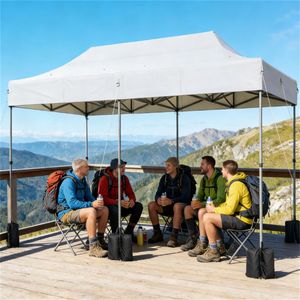 เต็นท์กันแดดแบบป๊อปอัพสีขาว - Product Image 1