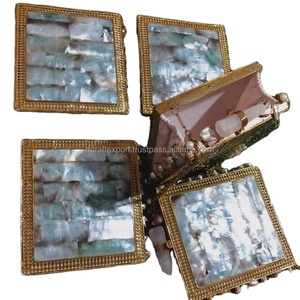 Nuevos bolsos de mano de moda vintage bohemios de RF Crafts, embragues de ágata de Metal con estilo para mujer - Product Image 6