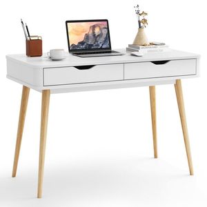 Scrivania per Computer da 43,5 Pollici con 2 Cassetti per Spazi Ristretti - Product Image 1