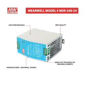 Alimentation électrique sur rail DIN Mean Well 24V 10A 240W NDR 240 24 pour panneaux de commande, systèmes industriels et équipements d'automatisation