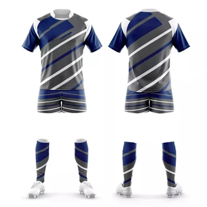 Camiseta de Fútbol Unisex Azul Gris con Estampado, Manga Corta, Cuello Redondo, Poliéster que Absorbe la Humedad, Talla Grande, Ajuste Atlético, para Todas las Temporadas - Product Image 6