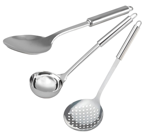 Cuillère de cuisine en acier inoxydable de qualité supérieure, ustensile de cuisine écologique et à prix bas - Product Image 4