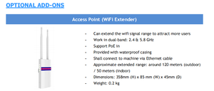 Téléphone sans fil numérique intelligent Maxcomm WiFi |   Point d'accès double bande 2,4 GHz/5 GHz, code de carte cadeau, gestion des utilisateurs, portée de 100 m, 4 ports LAN - Product Image 4