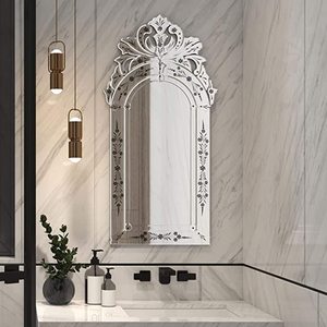 Luxury Venetian Silver <b>Rectangular</b> <b>Mirror</b> – Handmade Decorative <b>Wall</b> <b>Mirror</b> with Premium Beveled Edges - Product Image 1