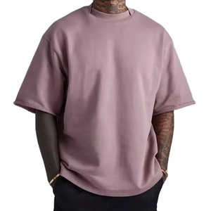 T-shirt en coton à manches courtes et col rond pour homme, couleur unie, coupe classique, décontracté, basique - Product Image 4