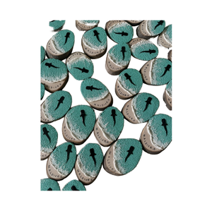 Aimants de réfrigérateur personnalisés en métal texturé, nouveau design, pour la pêche, fournitures de sublimation, vente en gros - Product Image 1