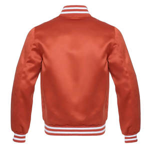 Chaqueta Bomber de Satén de Primera Calidad Personalizada para Hombre de Invierno |   Chaqueta de Béisbol Varsity Estilo Urbano OEM ODM con Cierre Frontal Ecológico - Product Image 4