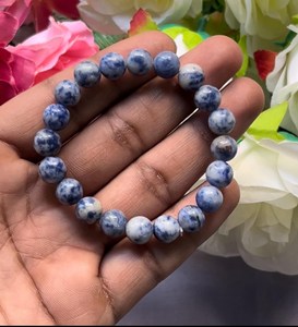 ลูกปัดลาพิสทรงกลม 8 มม. ขัดเงาสำหรับทำสร้อยข้อมือ - Product Image 2