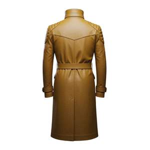 Abrigo Largo de Cuero para Hombre, Diseño 2026, Alta Calidad, Personalizable (OEM), Precio al por Mayor, Nueva Moda - Product Image 6