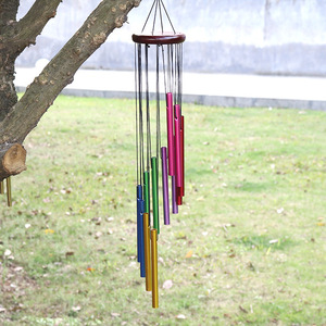 Hemasa Fashions Polished Aluminum Alloy Handmade Beijing Wind <b>Chimes</b> 12 Tube Hanging Irregular Shape <b>Garden</b> Ornament Outdoor - Product Image 5