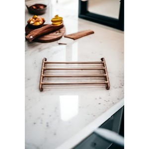 Moderno Soporte para Ollas de Cobre Personalizable, Rectangular, Accesorio de Cocina - Product Image 2