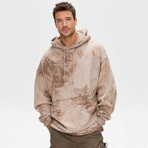 Hoodie Homme Oversize à Épaules Tombantes, Délavé à l'Acide, en Polaire 450 GSM, Style Street Hiver - Product Image 3