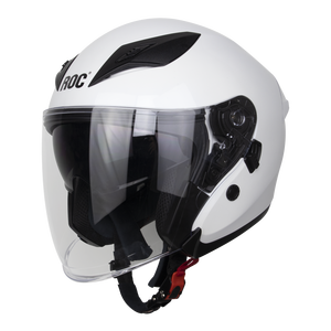 Casco de Motocicleta Abierto ROYAL/ROC R10 con Certificación DOT, Cierre de Liberación Rápida, Carcasa de ABS+EPS, Diseño Gráfico, Completamente Desmontable - Product Image 1