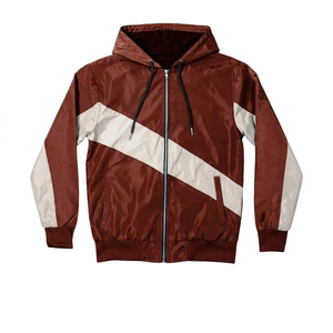 High Quality Custom New Arrival Lightweight Nylon Windbreaker Fitness Hooded <b>Jacket</b> Zipper Printed Casual Outdoor <b>Summer</b> Wear - Product Image 2