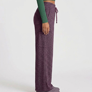 2026 New Arrived Winter <b>Lace</b> Streetwear Solid Color <b>Elastic</b> Waistband Drawstrings Sweatpants Wide Bottom Straight Leg Hip Hop - Product Image 5
