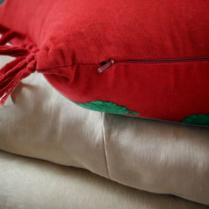 Handmade Embroidered Cotton Pillow High Quality <b>Christmas</b> Decor Rectangle <b>Cushion</b> Cover At Best Wholesale Price - Product Image 6