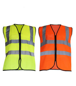 Gilet de sécurité haute visibilité ANSI Classe 1 EN ISO 20471 Classe 2, imperméable, 100% polyester, tissu tricoté, orange/jaune, poches, logo personnalisé - Product Image 1