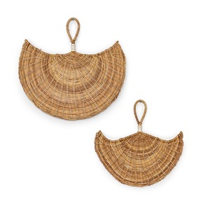 Abanicos de ratán natural para restaurantes y hoteles, abanicos de fibra ecológicos, decoración de paredes interiores. - Product Image 1