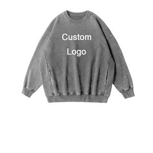 Nouvel arrivage durable : Sweat-shirt à col rond pour homme, qualité supérieure, anti-plis, effet délavé à l'acide - Product Image 6