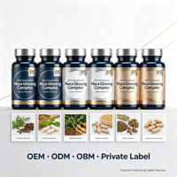 Complexe Naturel OEM Maca Ginseng 10-en-1 pour la Vitalité Masculine Ashwagandha Marque Privée Fabricant Personnalisé Fournisseur en Gros 60 Capsules