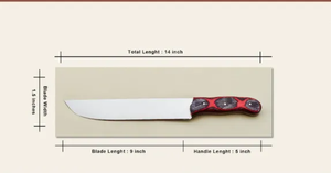 Juego de Cuchillos de Cocina de Acero Inoxidable de Lujo de 3 Piezas, Marca ZA DAMASCUS MAKERS, Hoja Hecha a Mano con Borde Recto, Más de 12 Pulgadas de Largo - Product Image 3