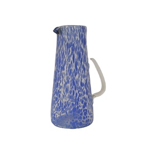 Ensemble de carafes bleues artisanales de luxe en verre pour l'eau et les boissons, vaisselle de cuisine personnalisée de haute qualité, nouveaux cadeaux indiens pour mariage et Noël - Product Image 1