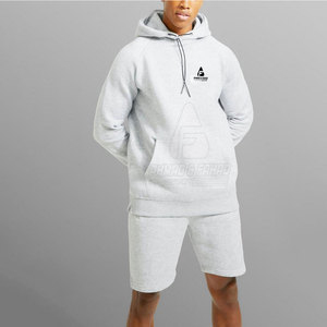 Top Material Made <b>Men</b> Slim Fit Hoodie <b>Short</b> Set <b>Long</b> Sleeves Hoodie <b>Shorts</b> Set For Online Sale - Product Image 4