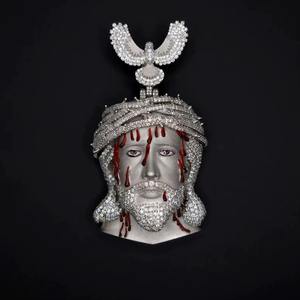 Colgante de Moissanita para Hombre con Rostro de Jesús Sangrante, Chapado en Rodio, Estilo Hip Hop, con Engaste de Pájaro, Plata 925, Joyería Fina, Dijes - Product Image 1