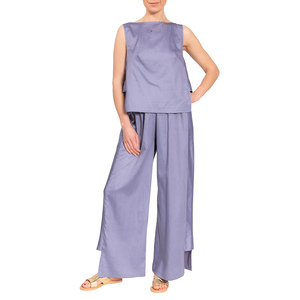 Conjunto de pijama de algodón puro para mujer, estilo europeo americano, ropa de dormir fina de verano, ropa de casa suave y cómoda transpirable - Product Image 1