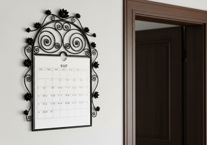 Iron Floral Wall Plaque Rectangle Home Decoration Wrought Metal Craft <b>Painting</b> Digital Printing - Product Image 4