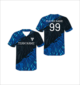 Maillot de baseball personnalisé à col en V, manches courtes, sublimation, polyester anti-humidité, impression du nom de l'équipe, unisexe adulte, toutes saisons - Product Image 2