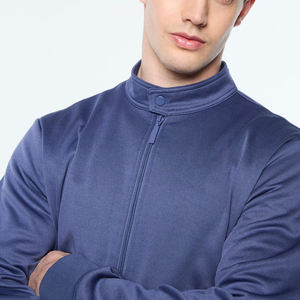 ชุดวอร์มผู้ชายแบบสองชิ้น ผ้าไนลอนโพลีเอสเตอร์ ยืดหยุ่นได้ สกรีนโลโก้ตามสั่ง ซิปเต็มตัว มีกระเป๋า  สำหรับใส่ลำลอง - Product Image 6