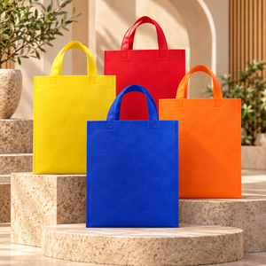 Sacs de courses non tissés de qualité supérieure |   Sacs fourre-tout réutilisables personnalisés avec poignées, écologiques, recyclés, impression de logo, plusieurs couleurs et tailles - Product Image 1
