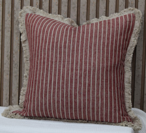 Funda de Cojín a Rayas 100% Lino con Flecos, Cubierta de Almohada Decorativa Cuadrada Tejida para Hogar y Hotel, Venta al por Mayor, Fabricante y Proveedor - Product Image 3