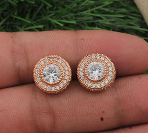 Pendientes de Plata de Ley 925 con Circonitas Cúbicas de Alta Calidad, Elegantes, Brillantes, Minimalistas, Joyería Fina para Mujer, Venta al Por Mayor - Product Image 2