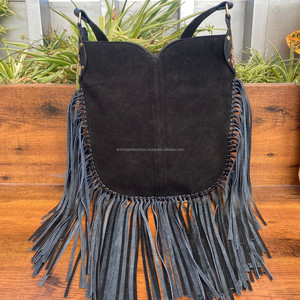 2024 Wholesale High Quality Hand Tooled Suede Leather Fringe Crossbody <b>Bag</b> Eagle Tooling Hippie Boho Women's <b>Large</b> <b>Shoulder</b> <b>Bags</b> - Product Image 5
