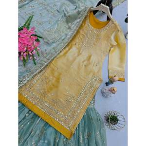 Women's <b>Party</b> Wear Embroidery <b>Sequins</b> Work Suit Set - Product Image 6